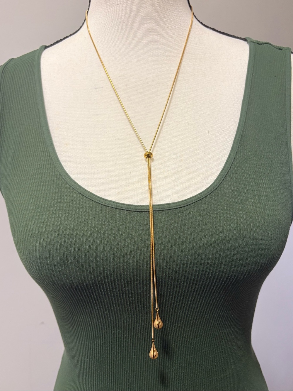 Mayamar Adjustable Gold Bolo Lariat Necklace